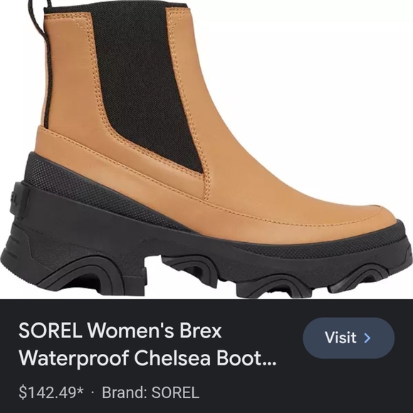 NWT Sorel Brex Waterproof Pull On Chelsea Boots in Tawny Buff Sz. 12 - Picture 11 of 11